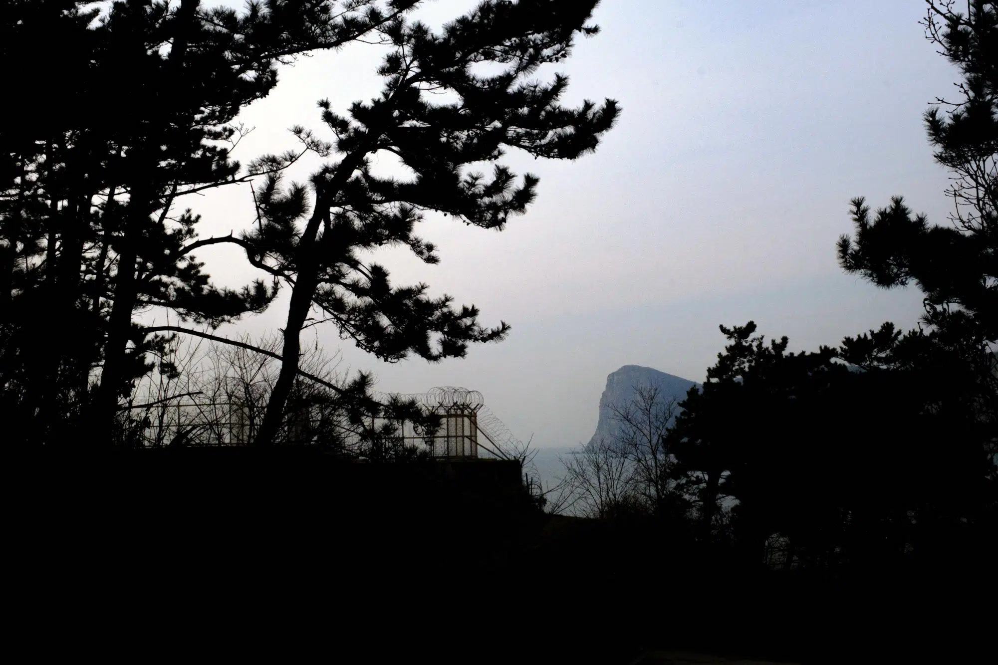 baengnyeong-do-west-sea-islands-2025 The fortified coastline of Baengnyeongdo, one of the 5 West Sea Islands of South Korea (March 2025).
