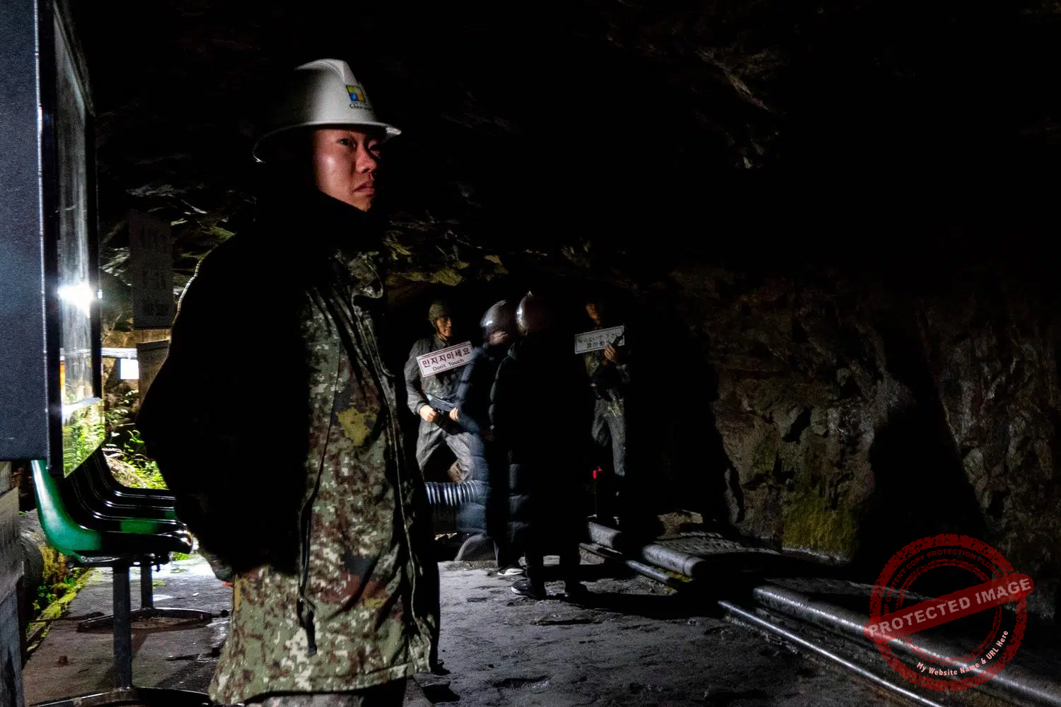 cheorwon-infiltration-tunnel-soldier A South Korean soldier stands guard inside the Second Infiltration Tunnel under the DMZ in Cheorwon (January 2024).