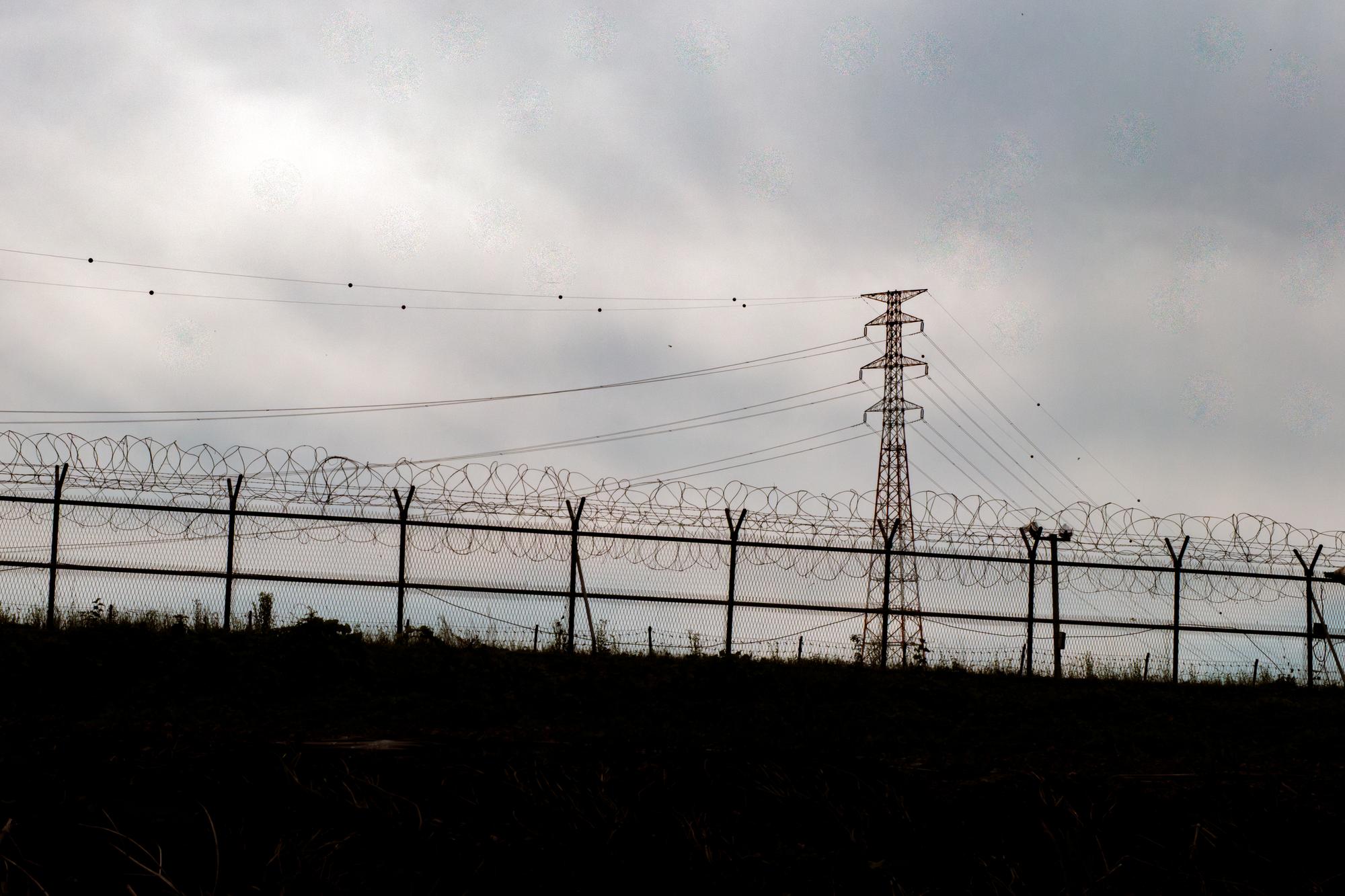 inter-korean-electric-line-munsan-kaesong The former inter-Korean electric line, linking Munsan in the South to the Kaesong Industrial Complex in the North (June 2026).