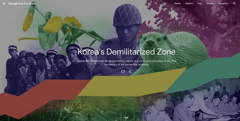The DMZ Project by the South Korean Government on Google Arts and Culture